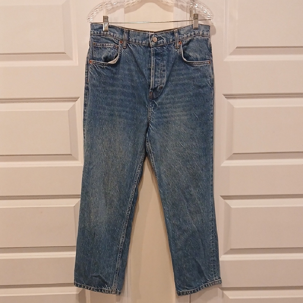 Reformation Jeans Cynthia High Rise Straight Jeans Petite Size 31P - Picture 2 of 7
